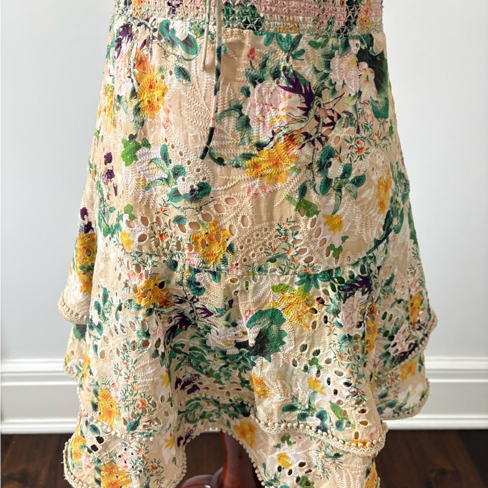 Alice + Olivia Floral Mini Dress with Puff Sleeves - Picture 3 of 8